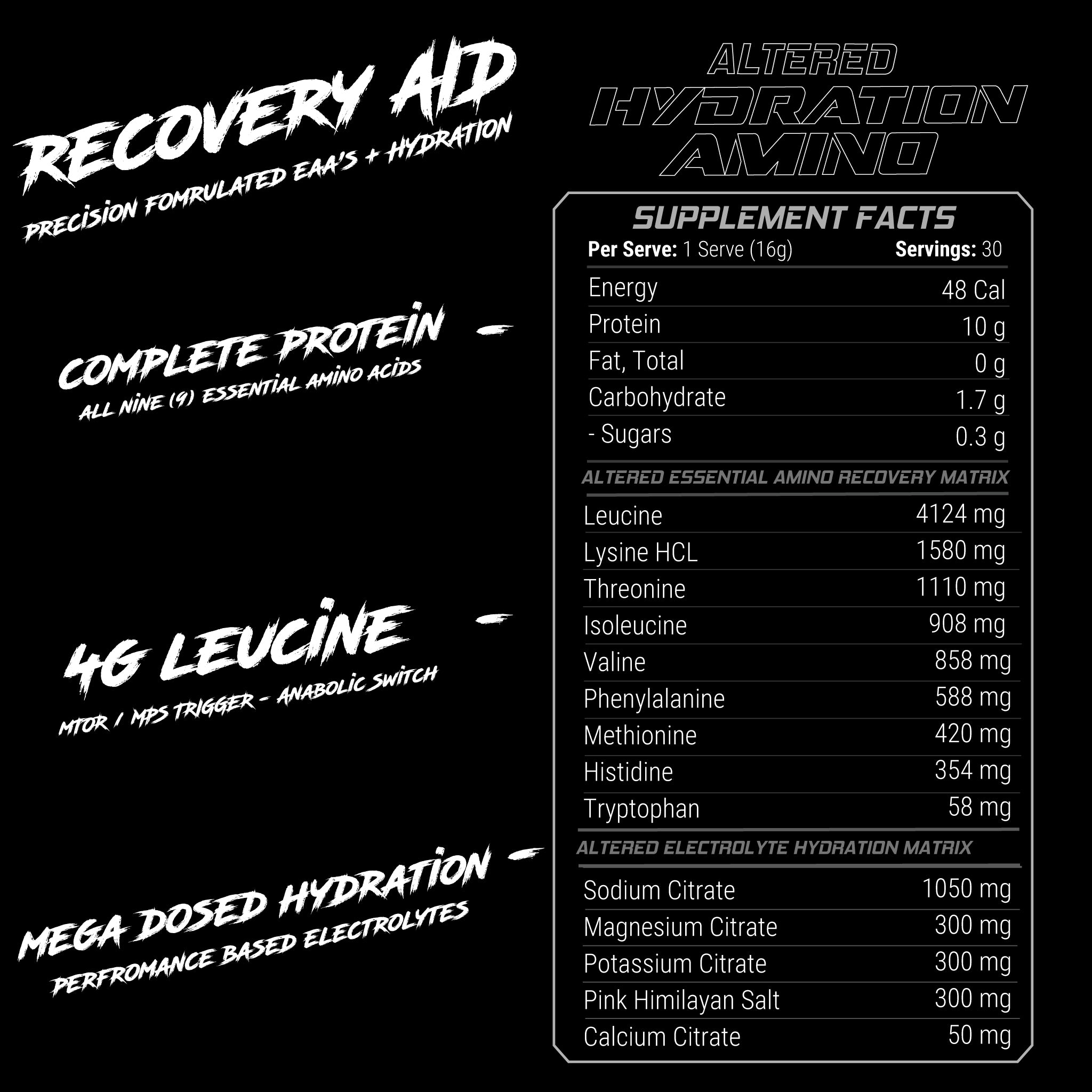 ALTERED AMINO + HYDRATION